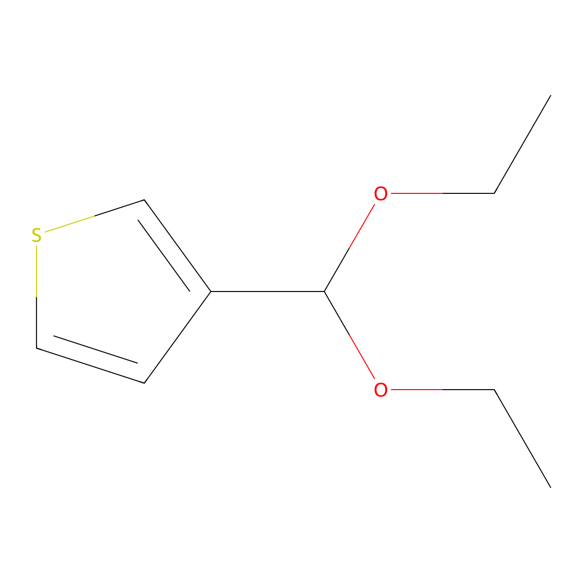 3-(Diethoxymethyl)thiophene molecular structure, CAS 3199-44-8