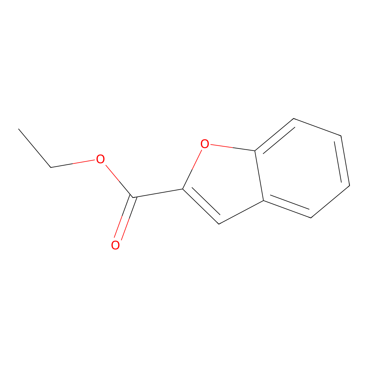 Ethyl 1-benzofuran-2-carboxylate molecular structure, CAS 3199-61-9