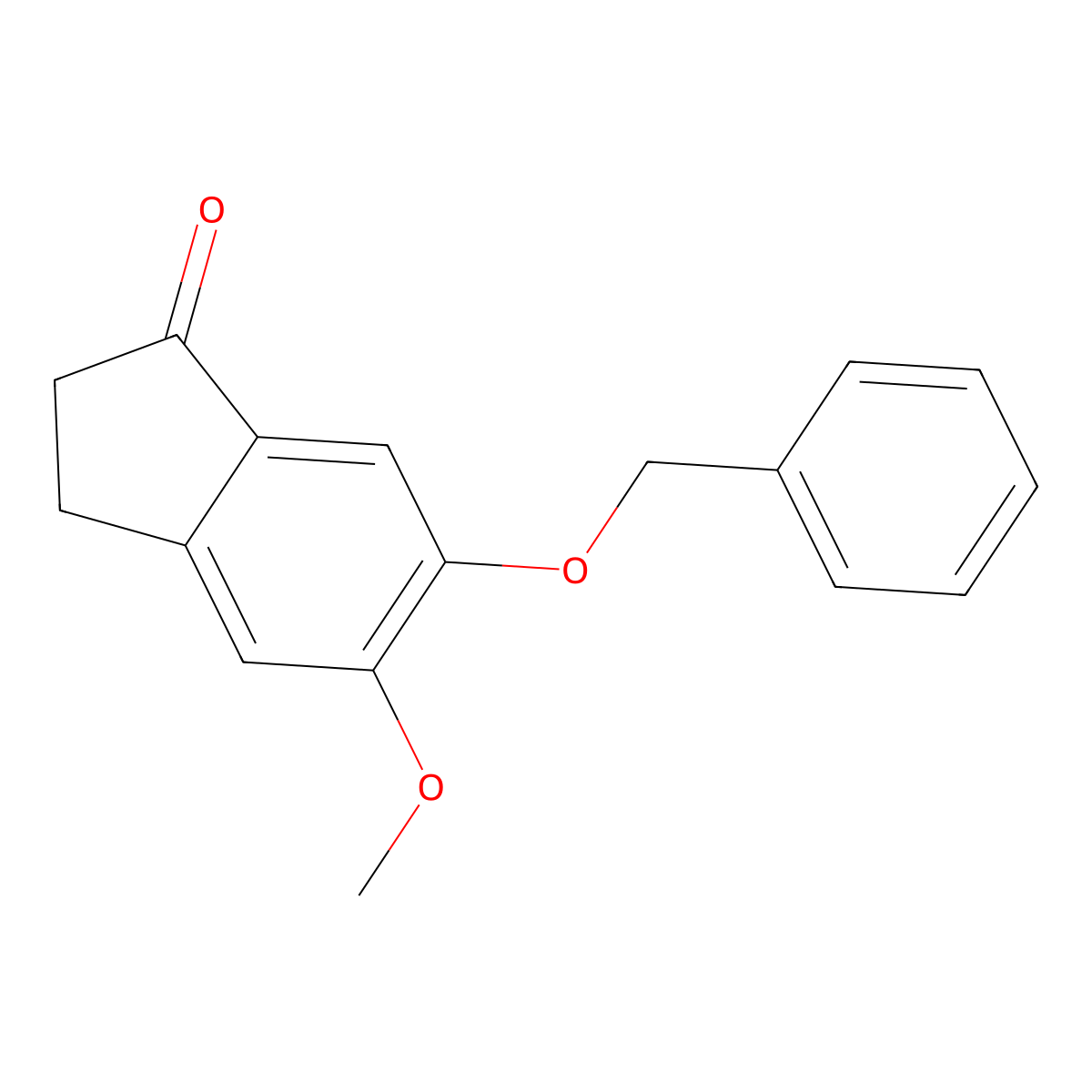 6-Benzyloxy-5-methoxy-1-indanone molecular structure, CAS 3199-70-0