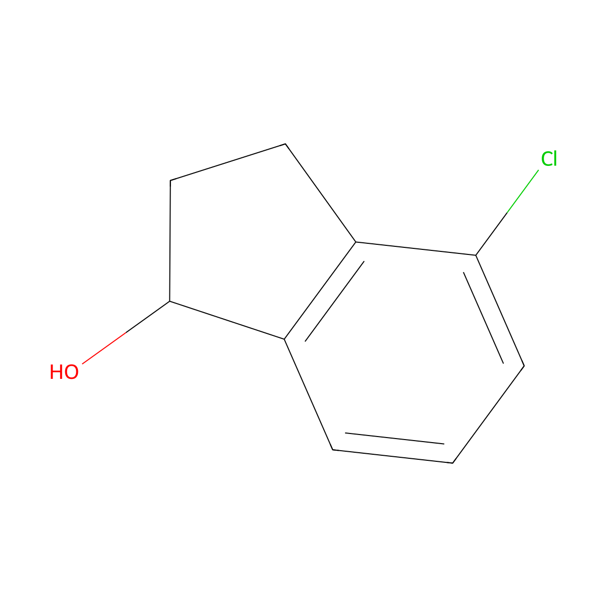 4-Chloro-2,3-dihydro-1H-inden-1-ol molecular structure, CAS 3199-71-1