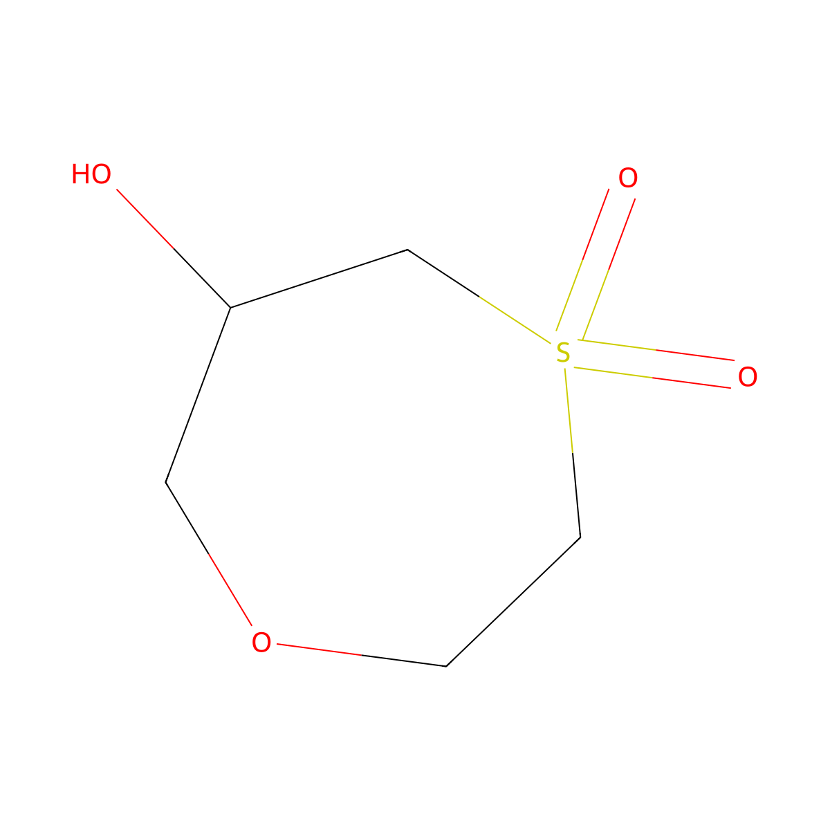 6-Hydroxy-1,4-oxathiepane 4,4-dioxide molecular structure, CAS 319909-10-9