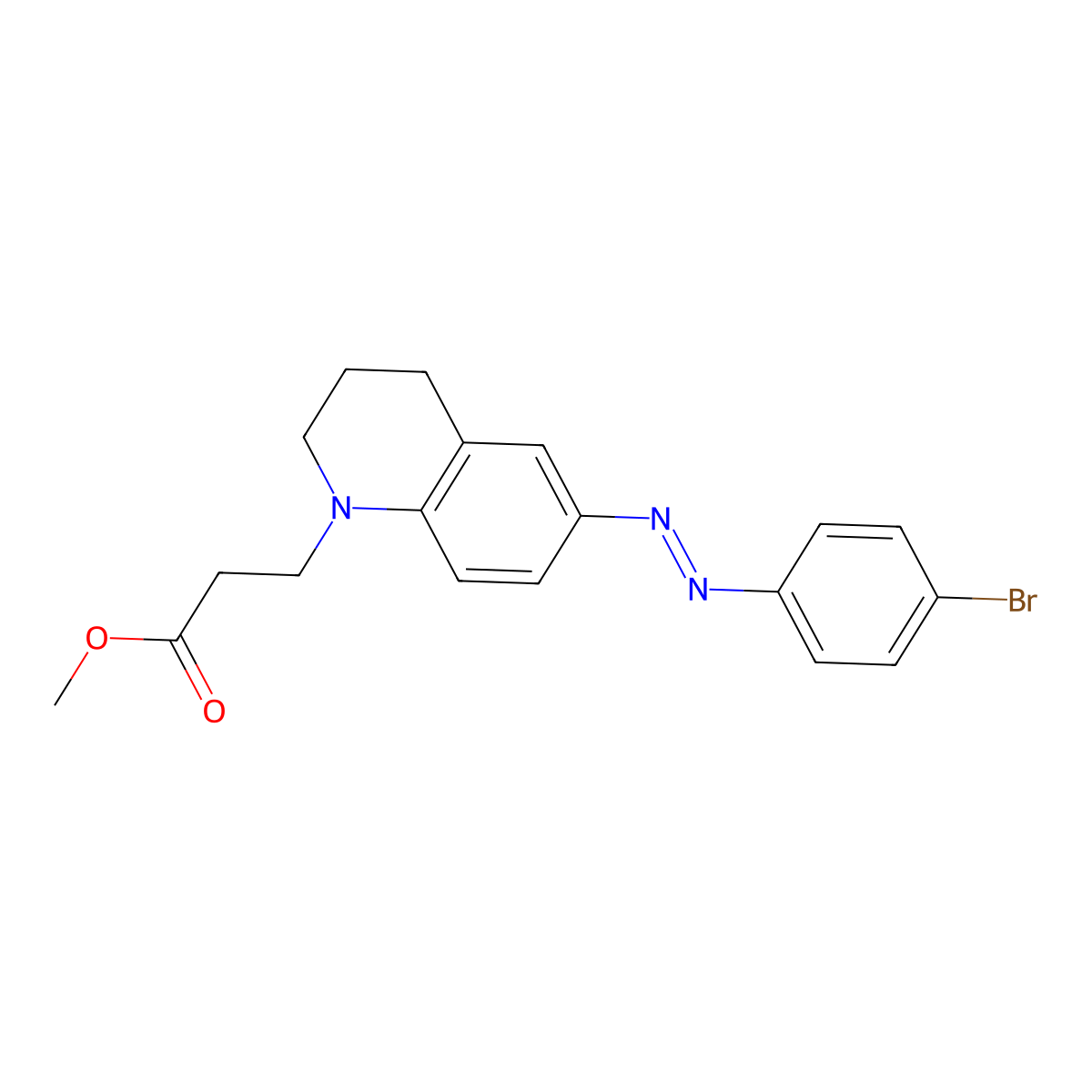 Methyl 3-{6-[(4-bromophenyl)diazenyl]-3,4-dihydro-1(2H)-quinolinyl}propanoate molecular structure, CAS 319916-70-6