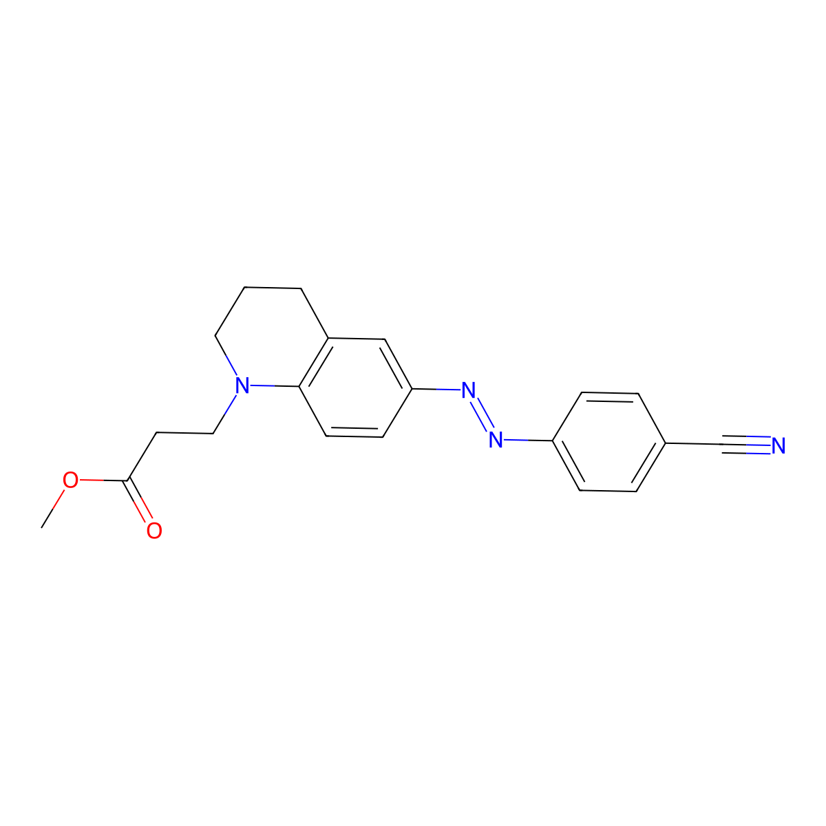 1(2H)-Quinolinepropanoic acid, 6-[2-(4-cyanophenyl)diazenyl]-3,4-dihydro-, methyl ester molecular structure, CAS 319916-73-9