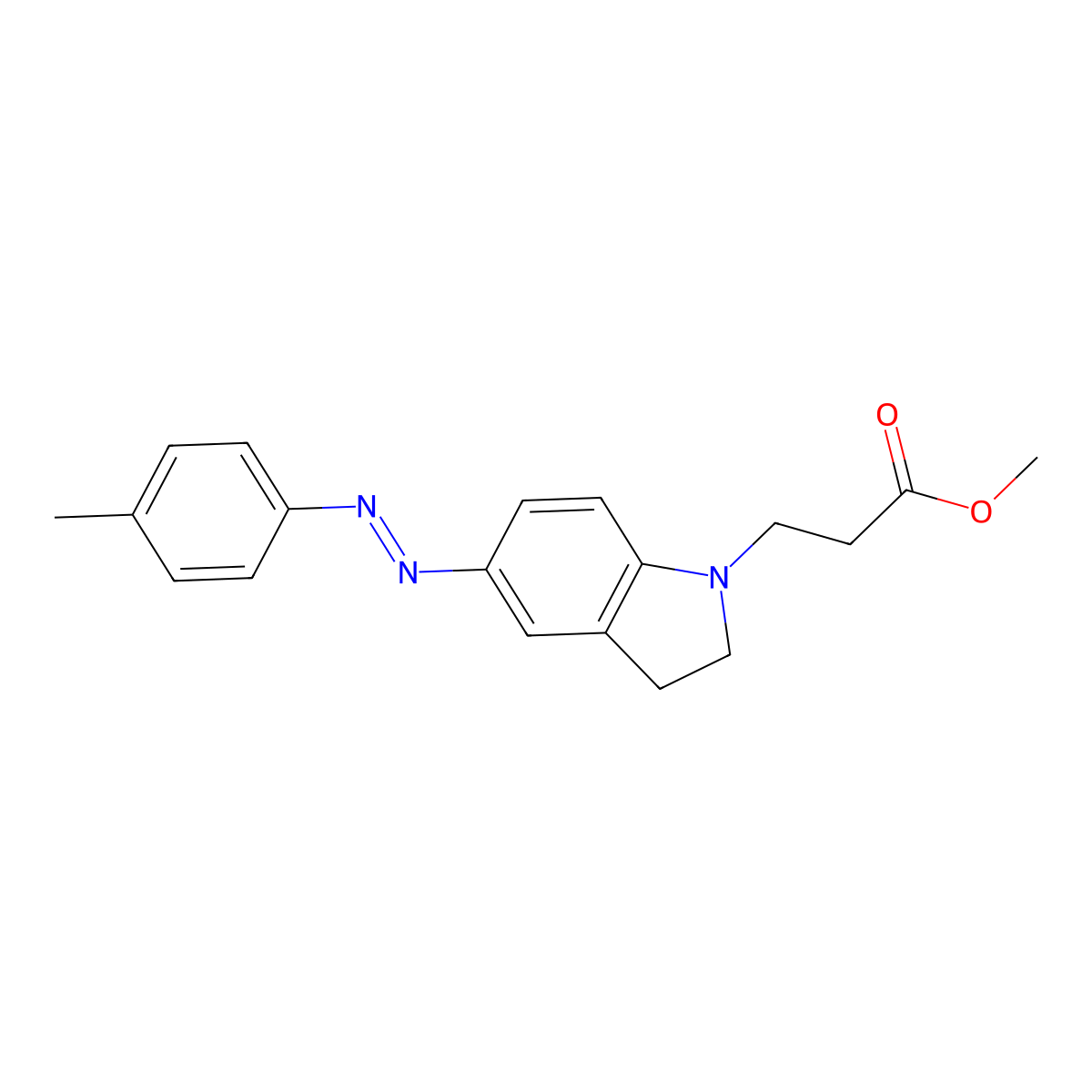 Methyl 3-[5-[(4-methylphenyl)diazenyl]-2,3-dihydroindol-1-yl]propanoate molecular structure, CAS 319916-80-8