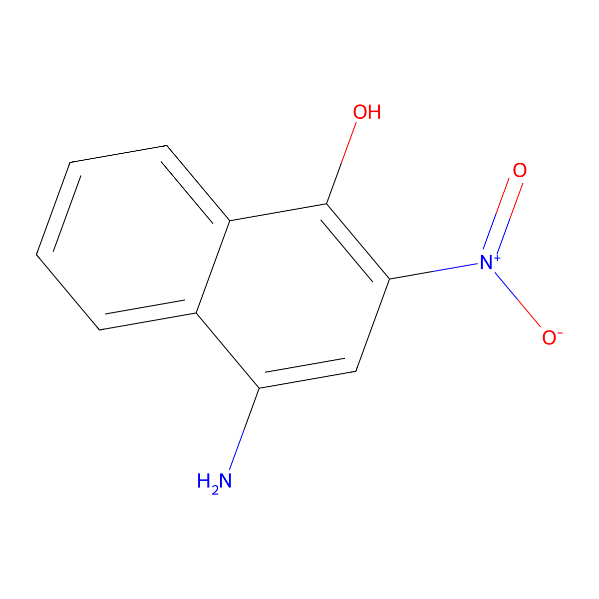 4-Amino-2-nitro-1-naphthol molecular structure, CAS 319918-83-7
