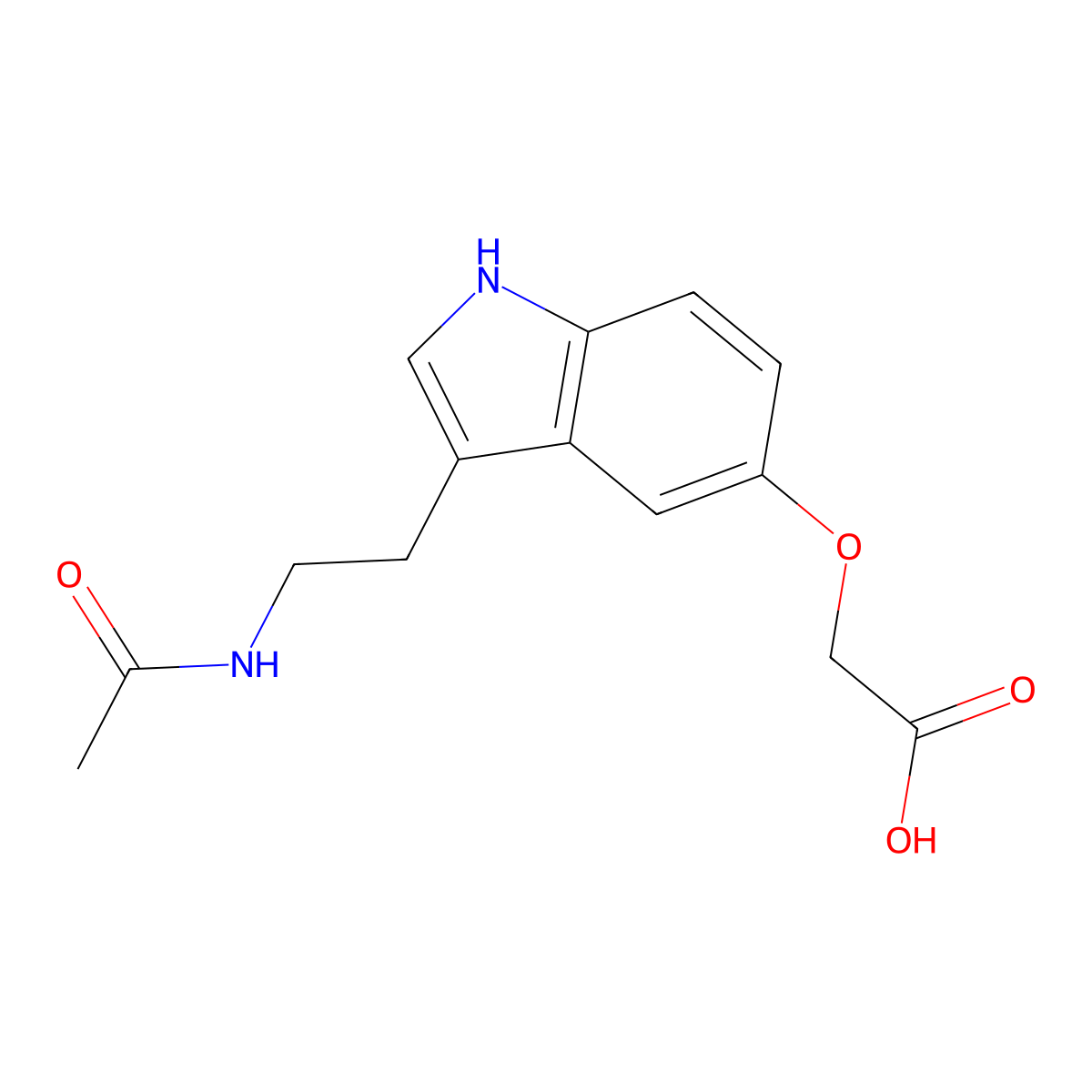 2-((3-(2-Acetamidoethyl)-1H-indol-5-yl)oxy)acetic acid molecular structure, CAS 319919-14-7