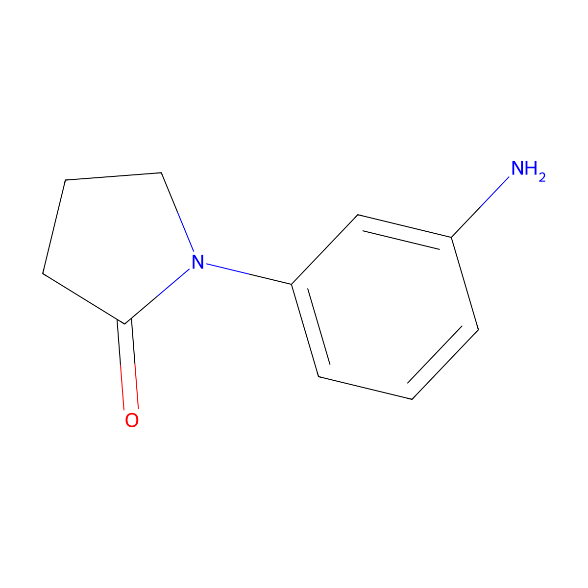 1-(3-Aminophenyl)pyrrolidin-2-one molecular structure, CAS 31992-43-5