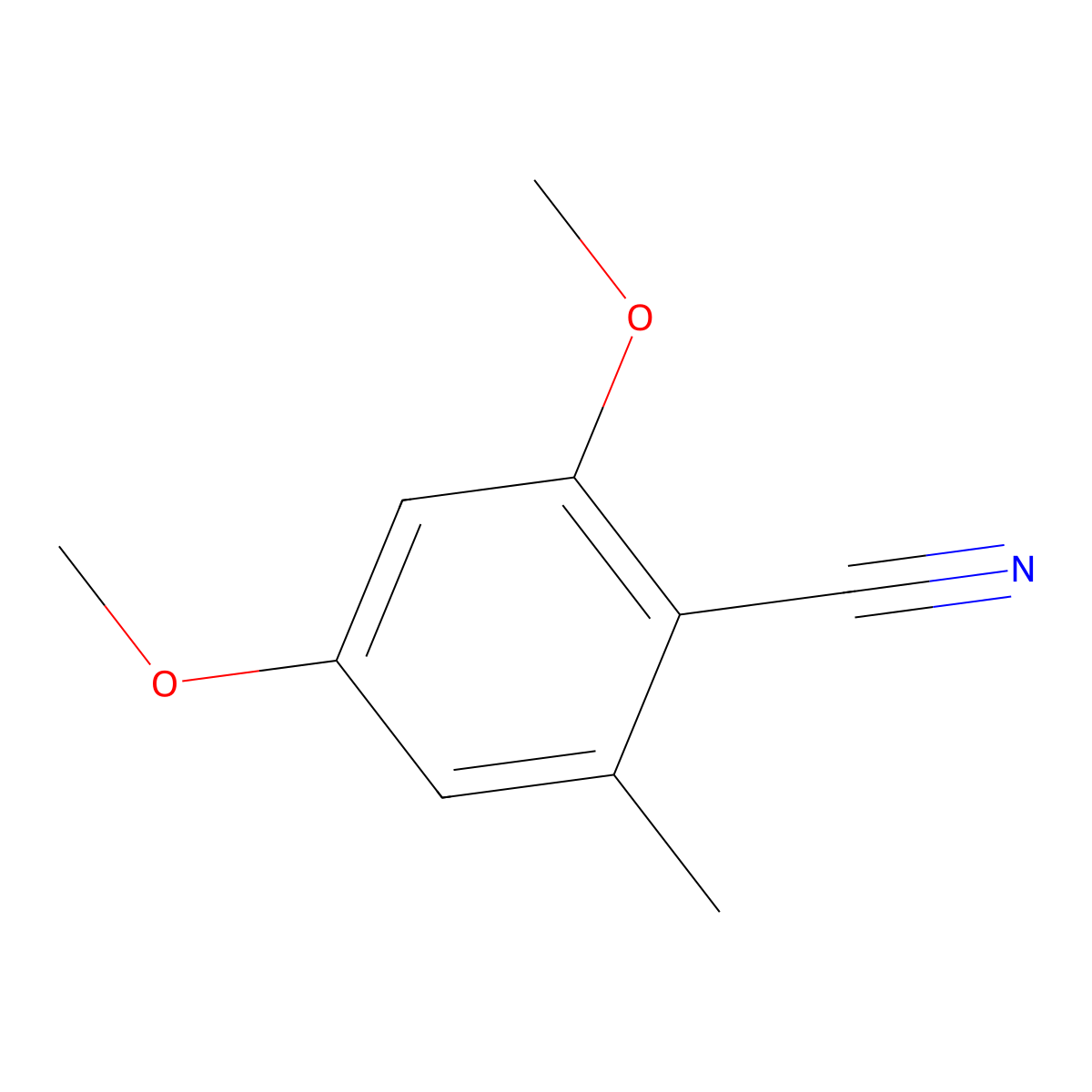 2,4-Dimethoxy-6-methylbenzonitrile molecular structure, CAS 319921-60-3