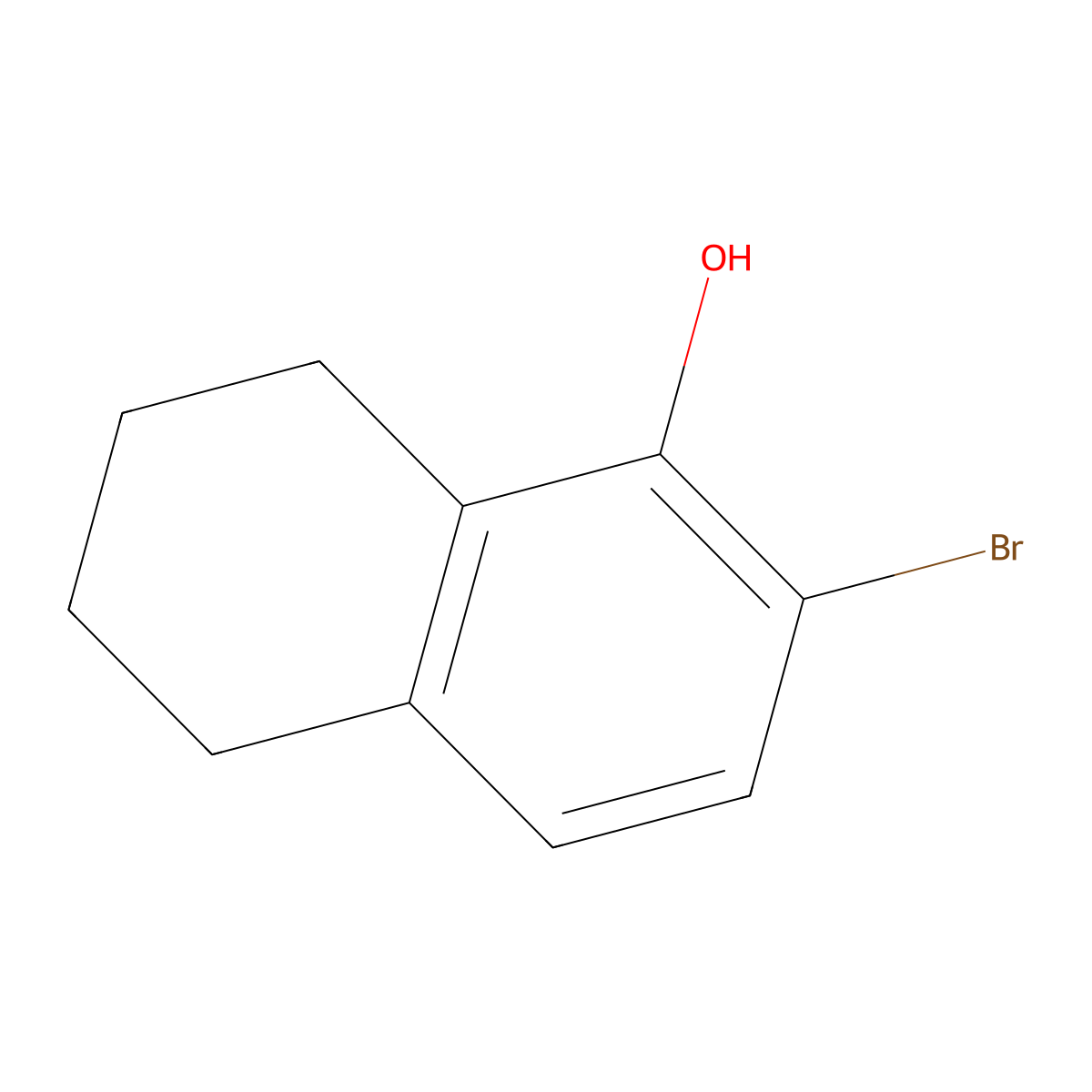 2-Bromo-5,6,7,8-tetrahydronaphthalen-1-ol molecular structure, CAS 319924-91-9