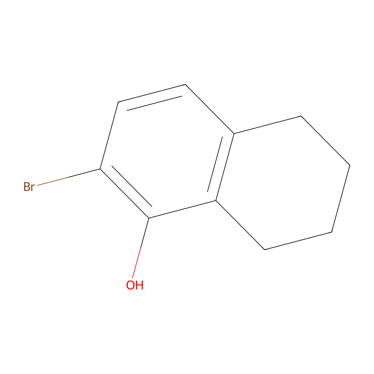 2-Bromo-5,6,7,8-tetrahydronaphthalen-1-ol molecular structure, CAS 319924-91-9