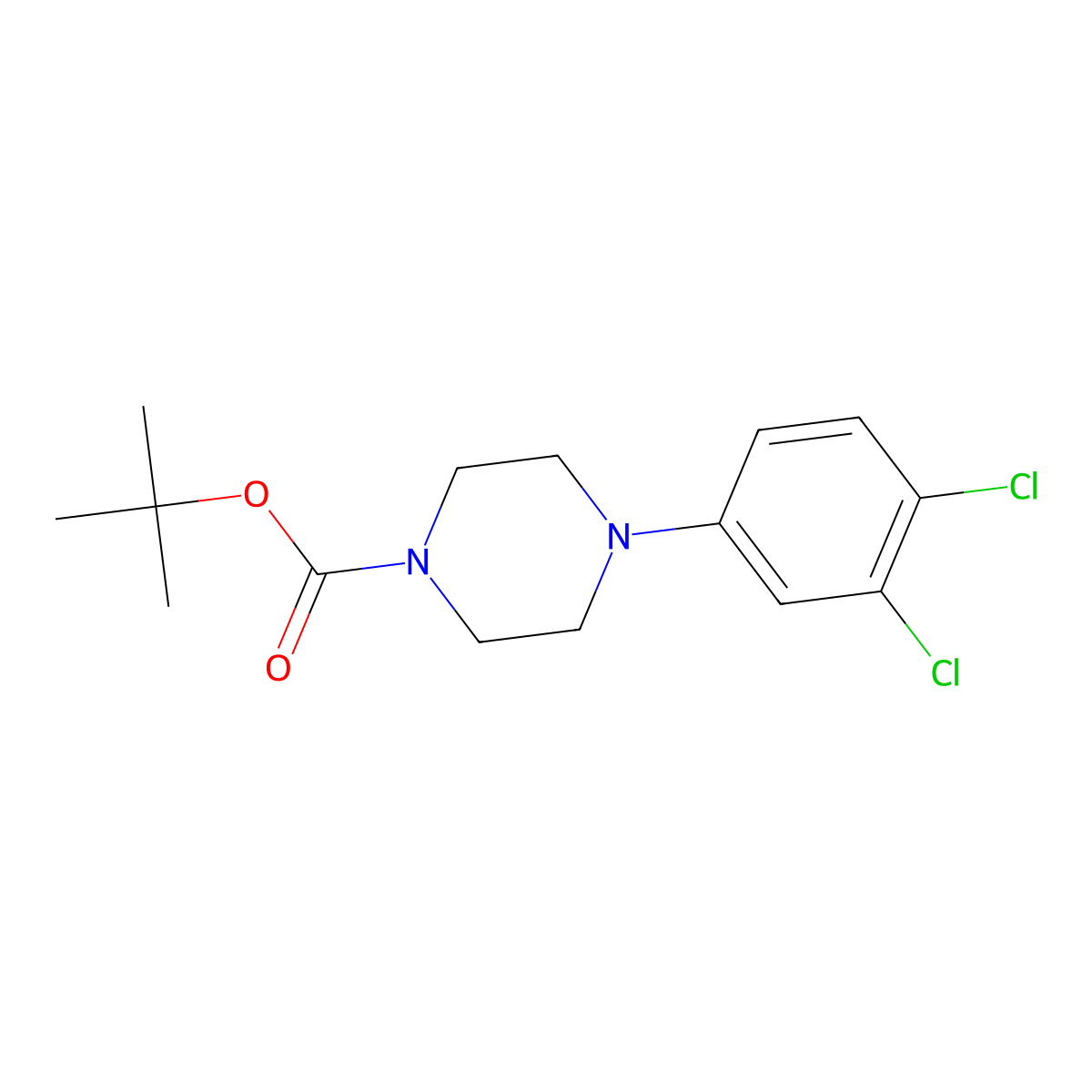 1-Boc-4-(3,4-Dichlorophenyl)piperazine molecular structure, CAS 319926-92-6