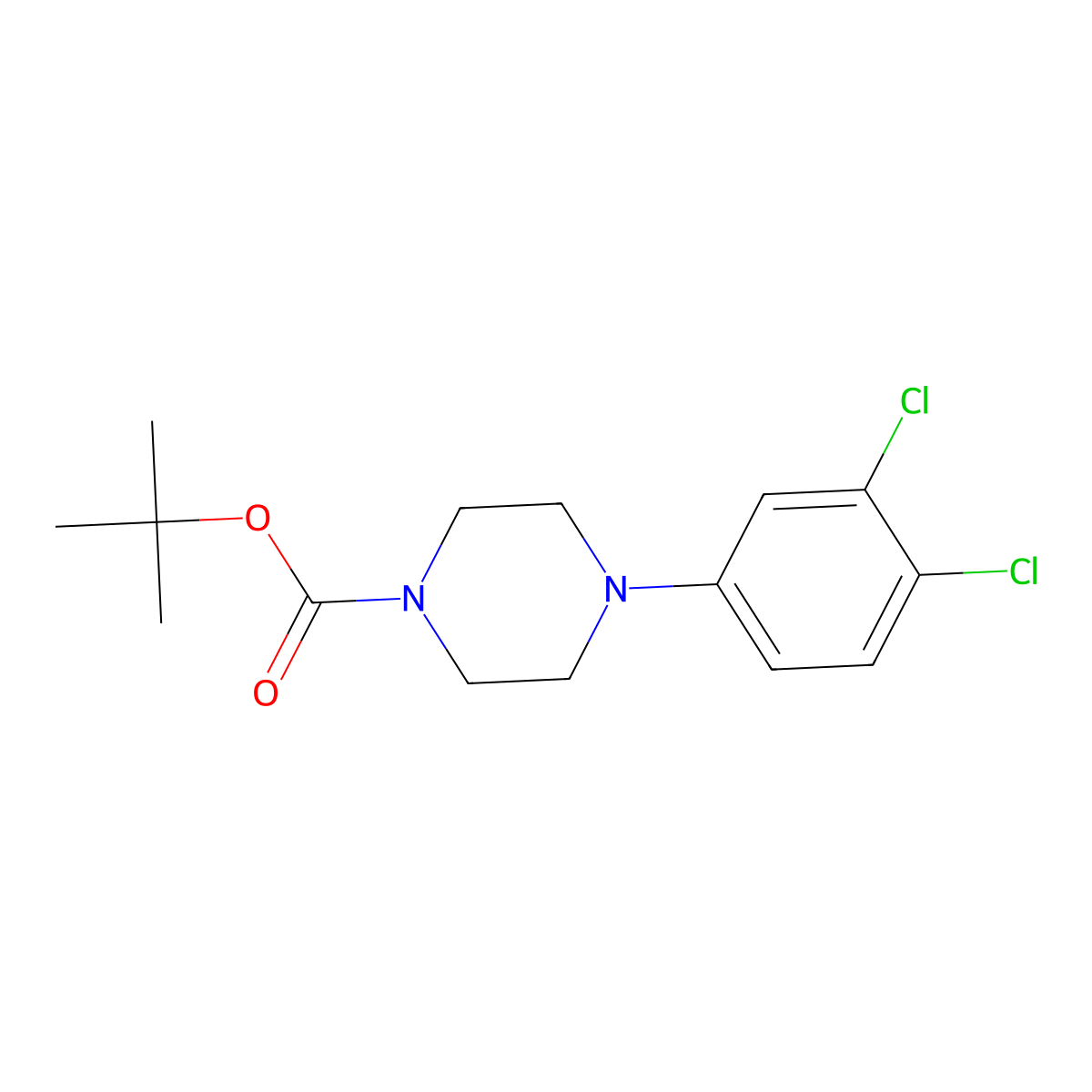 1-Boc-4-(3,4-Dichlorophenyl)piperazine molecular structure, CAS 319926-92-6