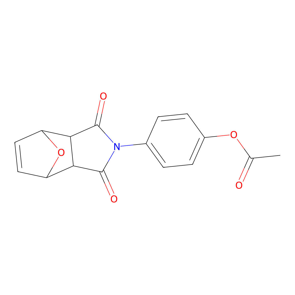 4-(1,3-dioxo-3a,4,7,7a-tetrahydro-1H-4,7-epoxyisoindol-2(3H)-yl)phenyl acetate molecular structure, CAS 319928-23-9