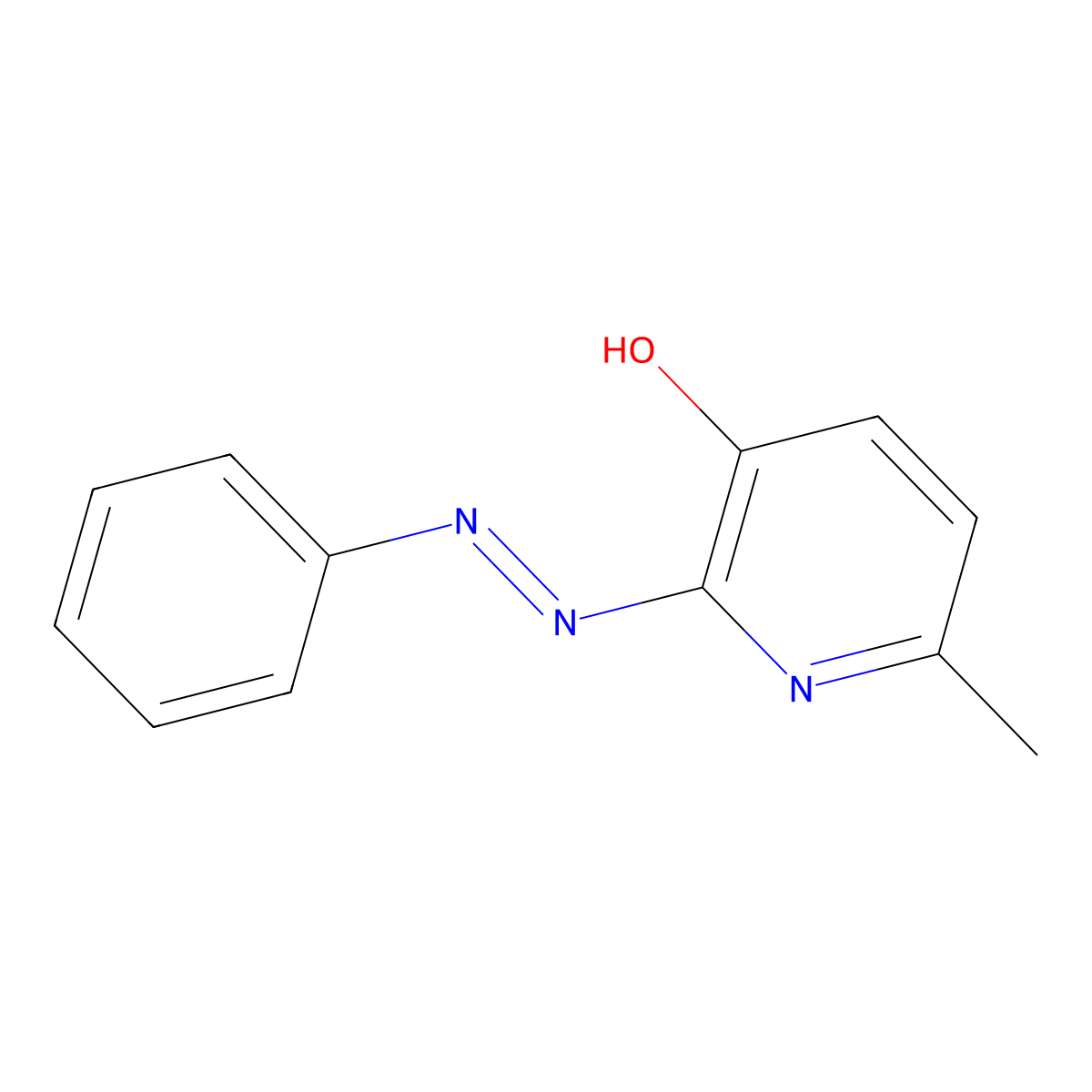 6-Methyl-2-(phenylazo)-3-pyridinol molecular structure, CAS 31993-01-8