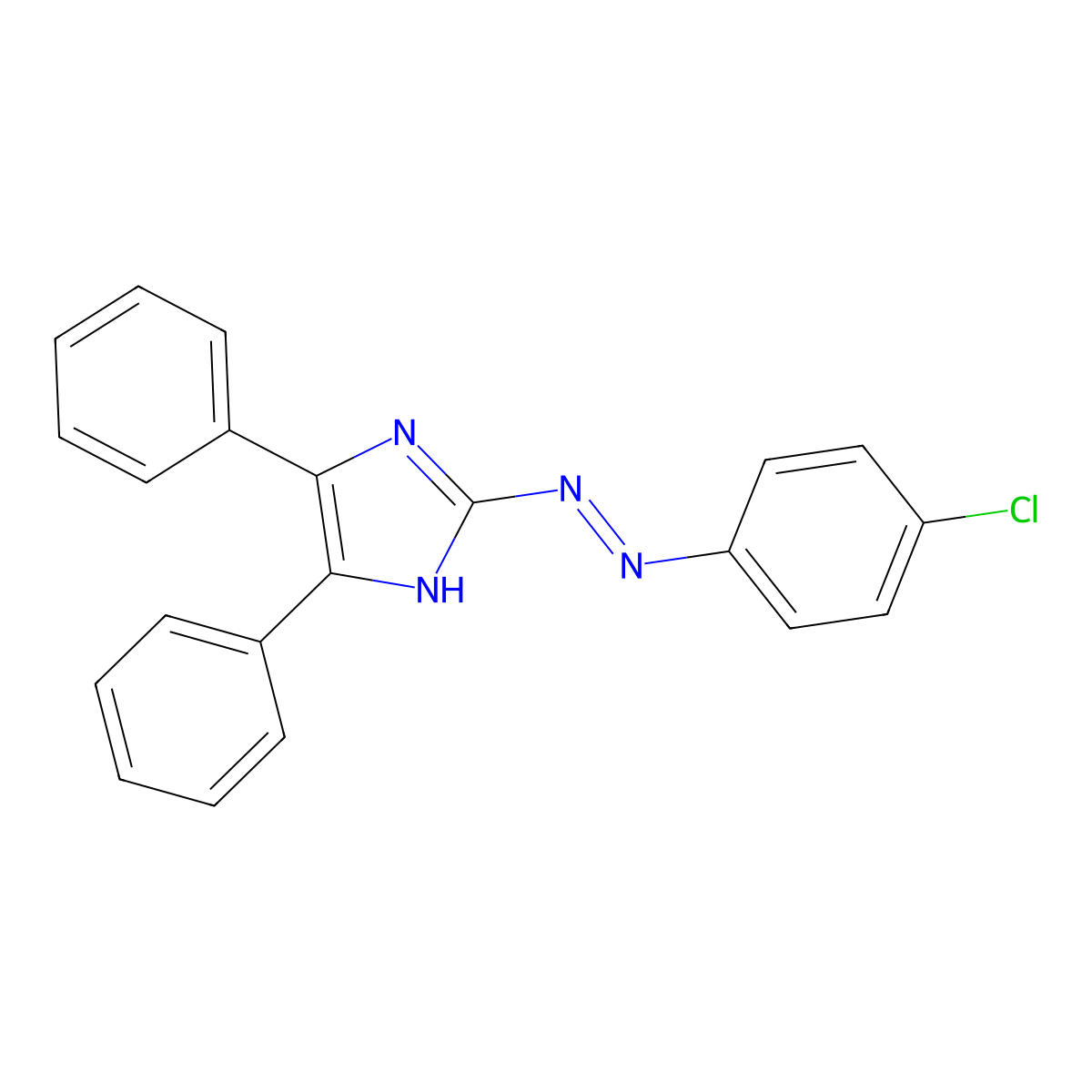 2-[(4-chlorophenyl)diazenyl]-4,5-diphenyl-1H-imidazole molecular structure, CAS 31993-09-6