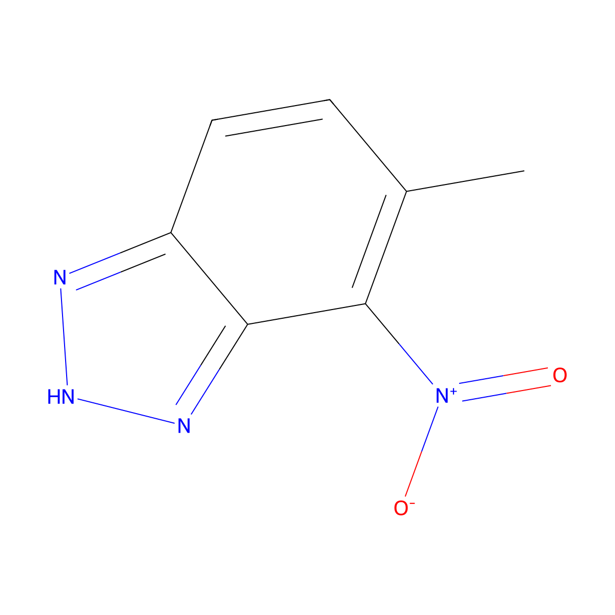 5-methyl-4-nitro-1H-1,2,3-benzotriazole molecular structure, CAS 31995-60-5