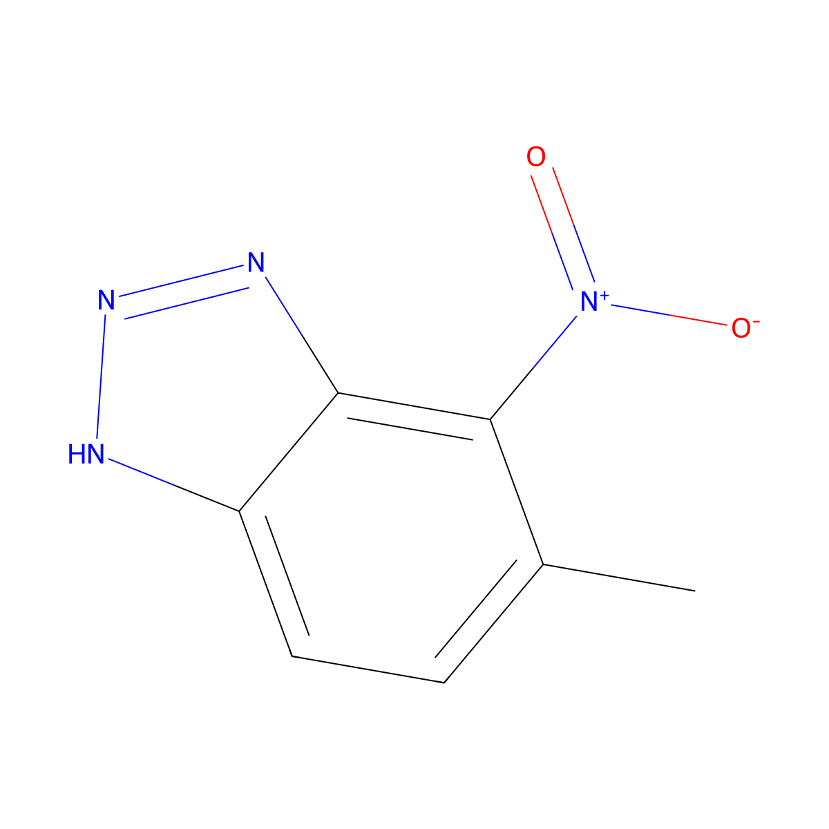 5-methyl-4-nitro-1H-1,2,3-benzotriazole molecular structure, CAS 31995-60-5