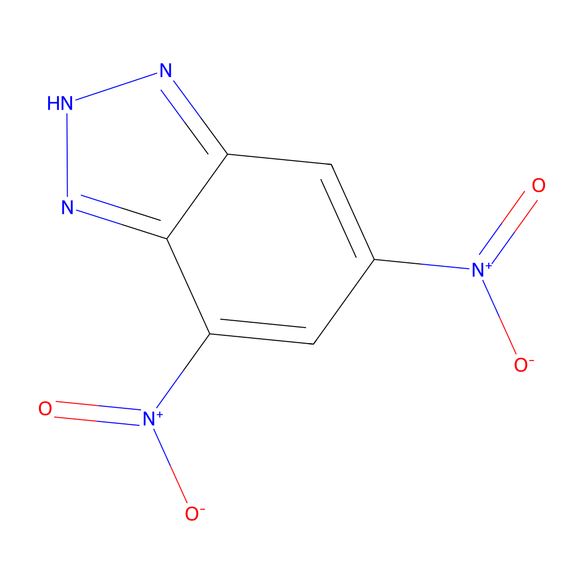 4,6-dinitro-2H-benzotriazole molecular structure, CAS 31995-62-7
