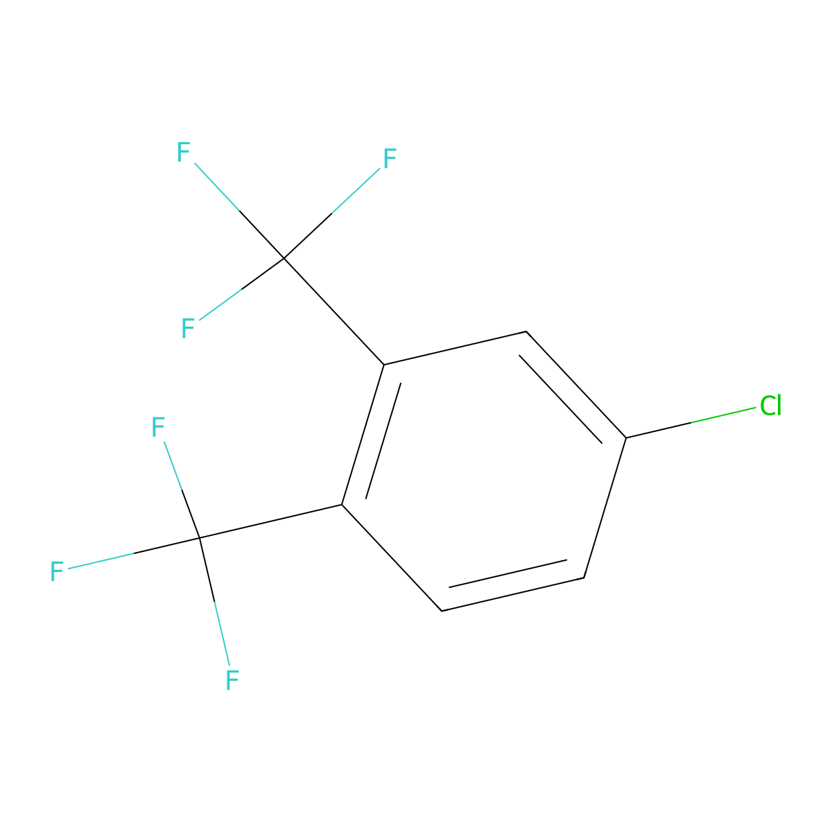 4-Chloro-1,2-bis(trifluoromethyl)benzene molecular structure, CAS 320-30-9