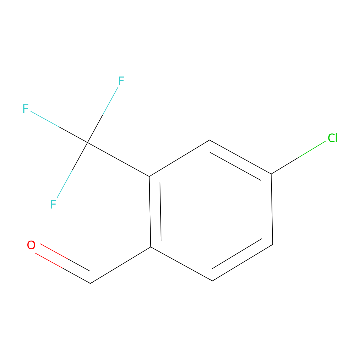 4-Chloro-2-(trifluoromethyl)benzaldehyde molecular structure, CAS 320-43-4