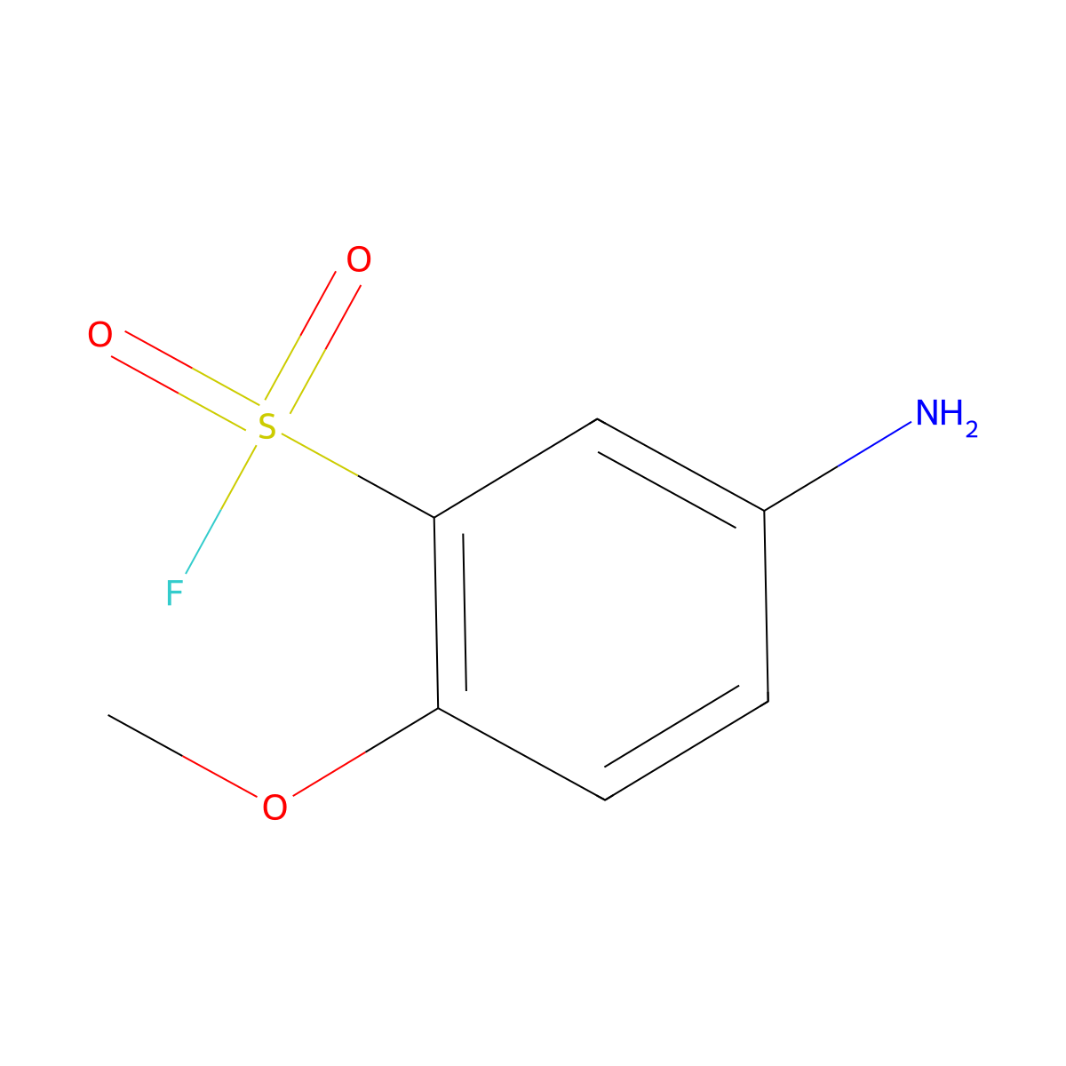 5-Amino-2-methoxybenzene-1-sulfonyl fluoride molecular structure, CAS 320-44-5
