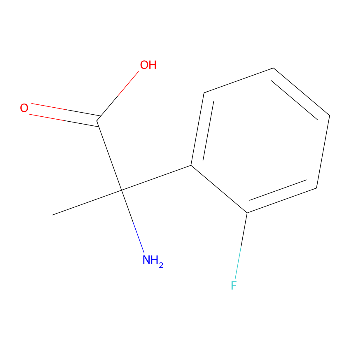 2-amino-2-(2-fluorophenyl)propanoic Acid molecular structure, CAS 320-58-1