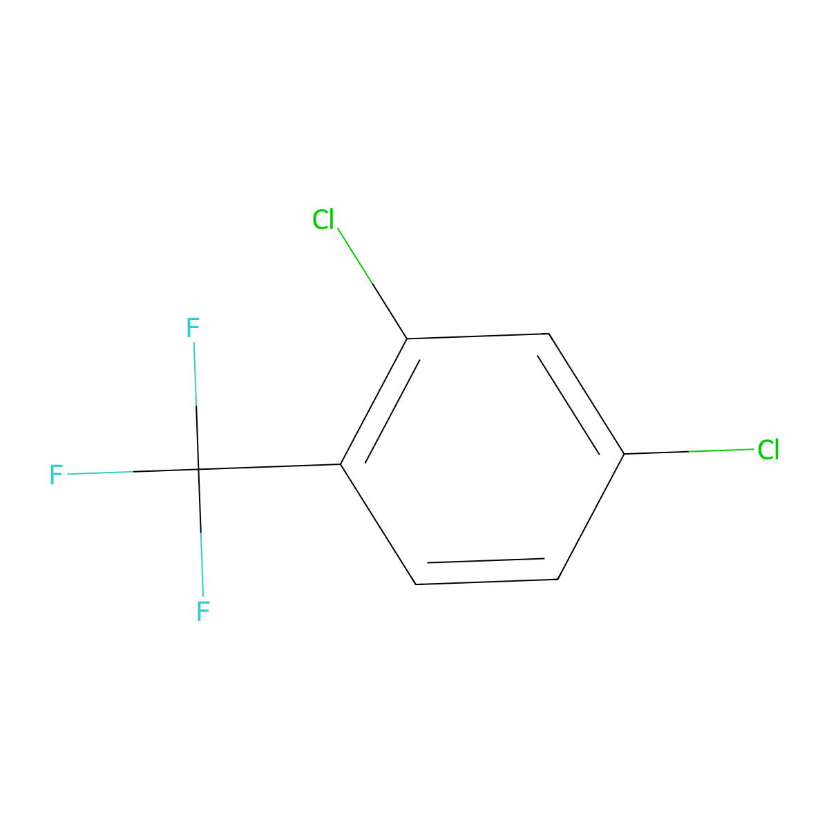 2,4-Dichlorobenzotrifluoride molecular structure, CAS 320-60-5