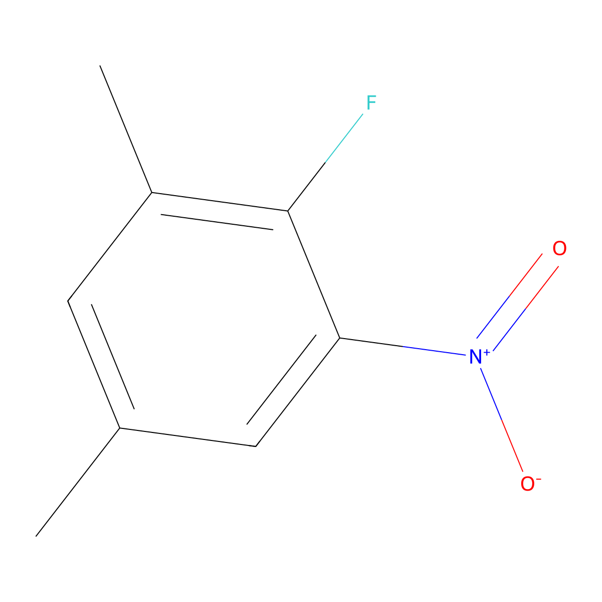 2-Fluoro-1,5-dimethyl-3-nitrobenzene molecular structure, CAS 320-74-1