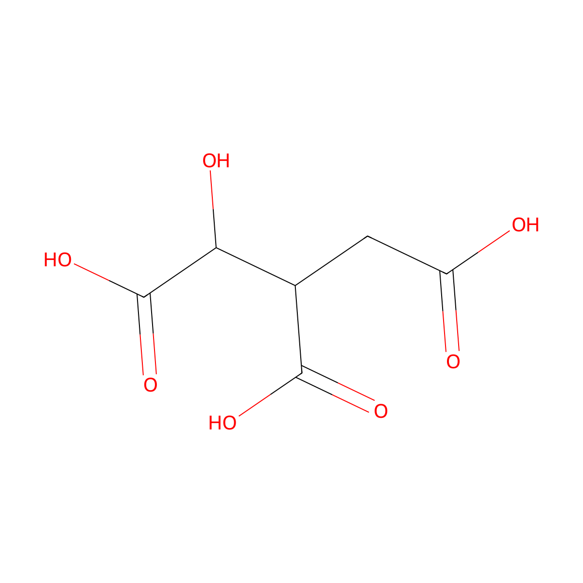 Isocitric Acid molecular structure, CAS 320-77-4