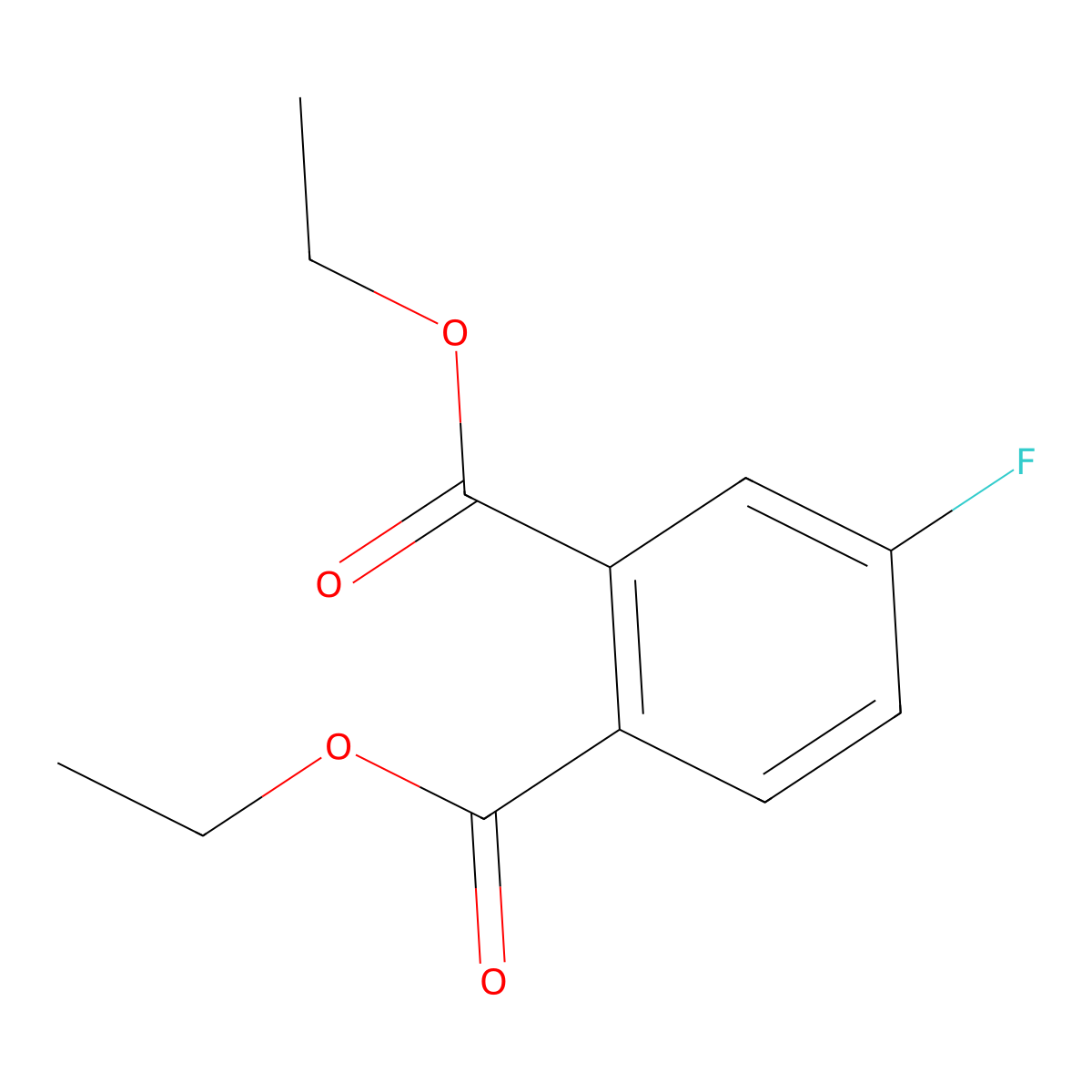 Phthalic acid, 4-fluoro-, diethyl ester molecular structure, CAS 320-96-7