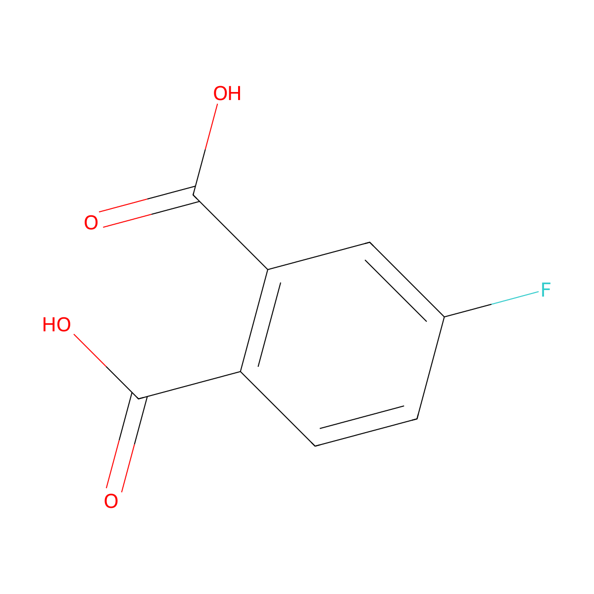 4-Fluorobenzene-1,2-dicarboxylic acid molecular structure, CAS 320-97-8