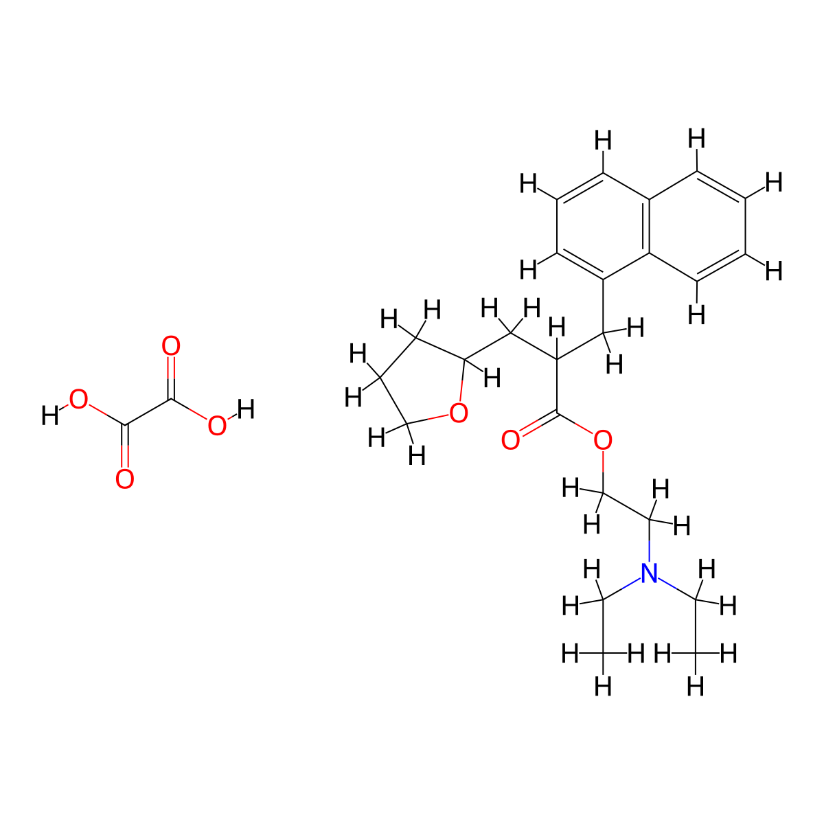Naftidrofuryl Oxalate molecular structure, CAS 3200-06-4