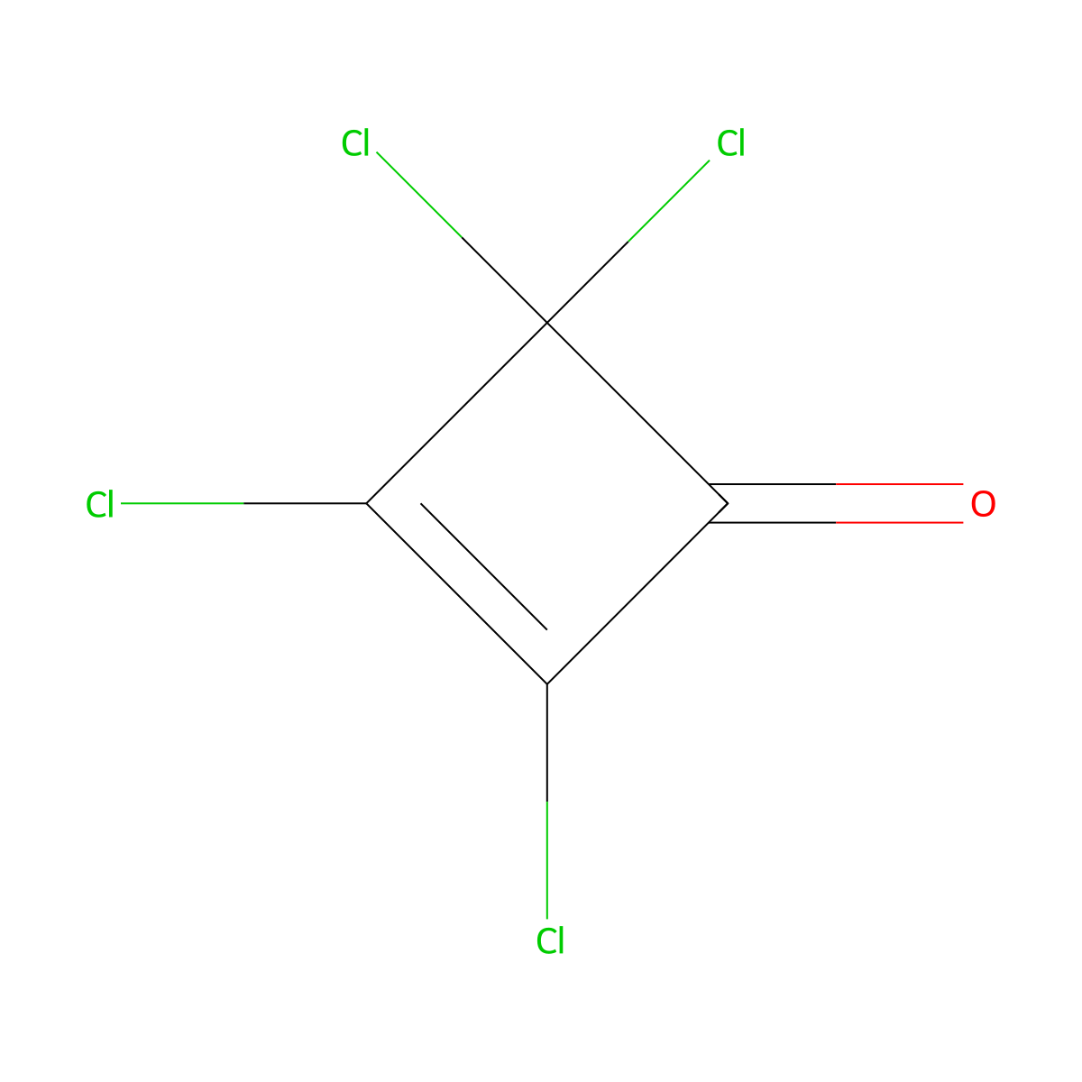 2,3,4,4-Tetrachloro-2-cyclobuten-1-one molecular structure, CAS 3200-96-2