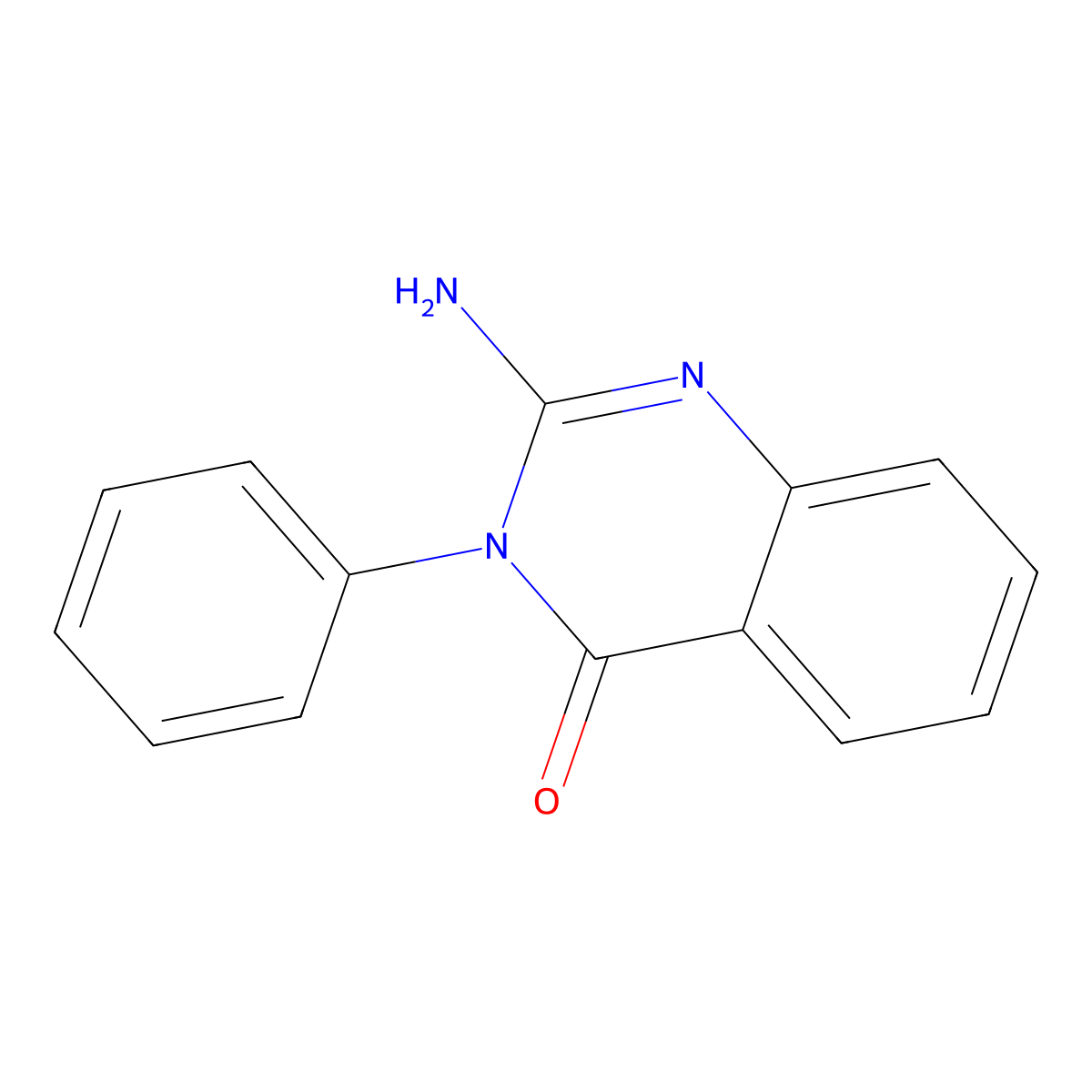 2-Amino-3-phenyl-4(3H)-quinazolinone molecular structure, CAS 32000-62-7