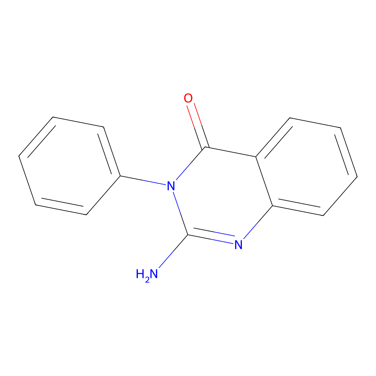 2-Amino-3-phenyl-4(3H)-quinazolinone molecular structure, CAS 32000-62-7