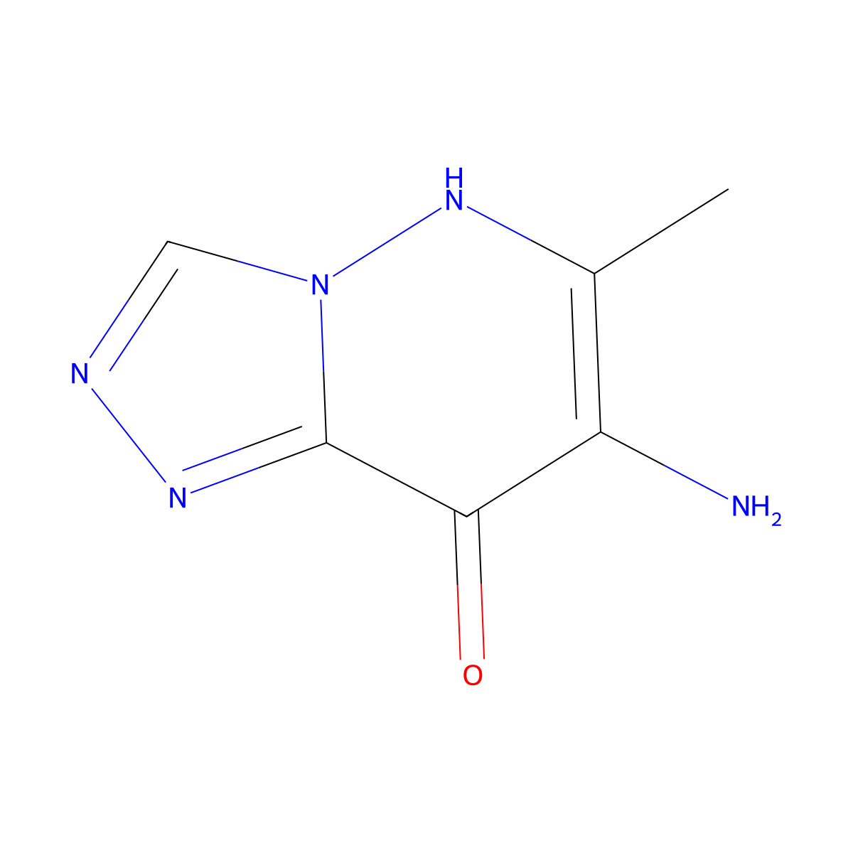 7-Amino-6-methyl(1,2,4)triazolo(4,3-b)pyridazin-8(5H)-one molecular structure, CAS 32002-31-6