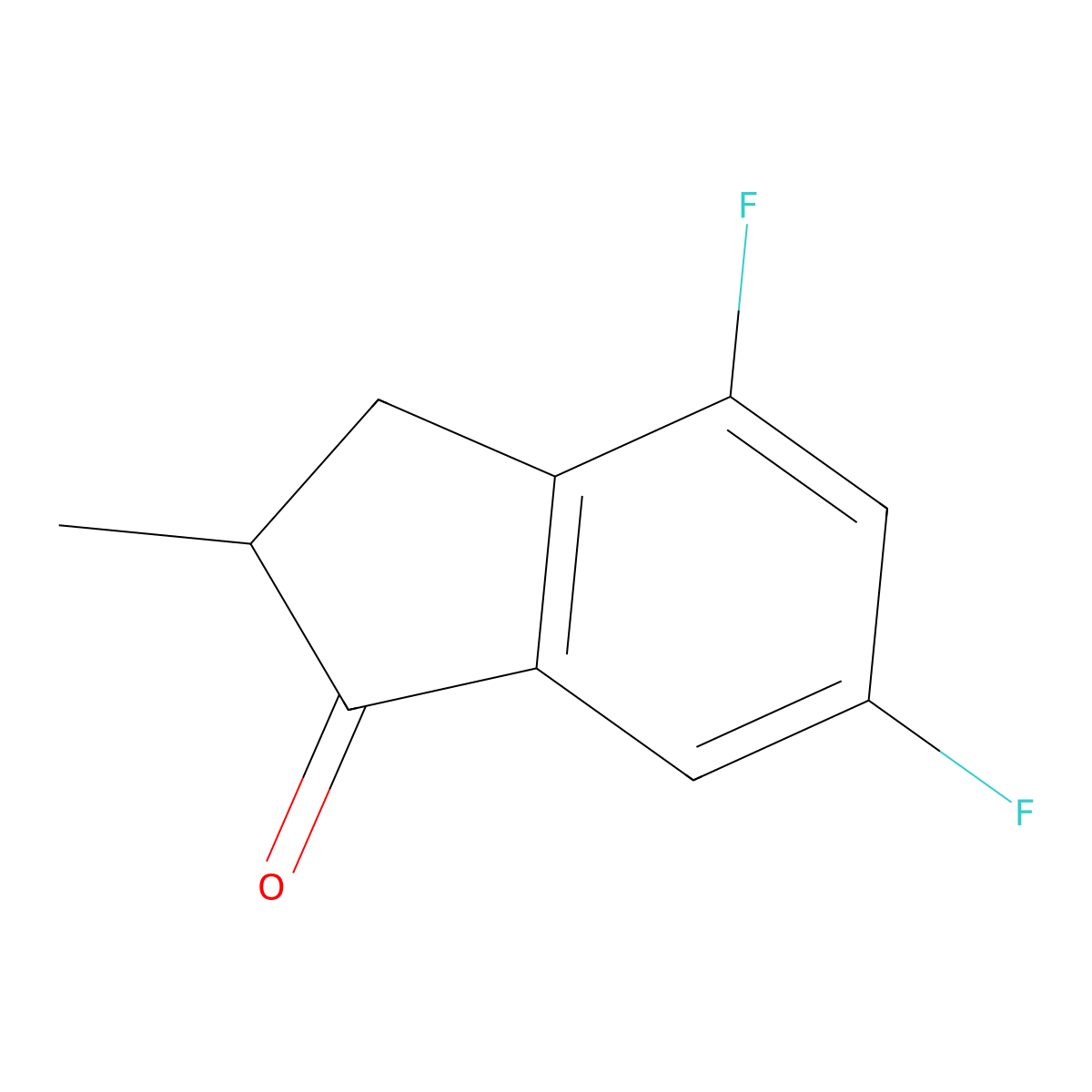 4,6-Difluoro-2-methyl-2,3-dihydro-1H-inden-1-one molecular structure, CAS 32004-72-1