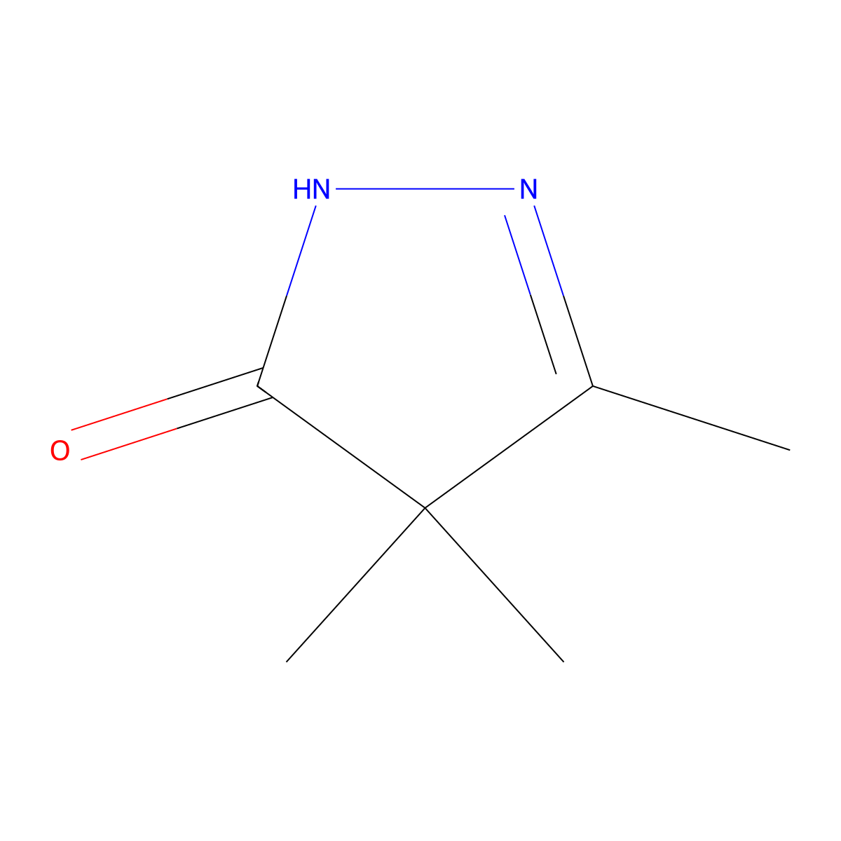 2,4-dihydro-4,4,5-trimethyl-3H-pyrazol-3-one molecular structure, CAS 3201-20-5