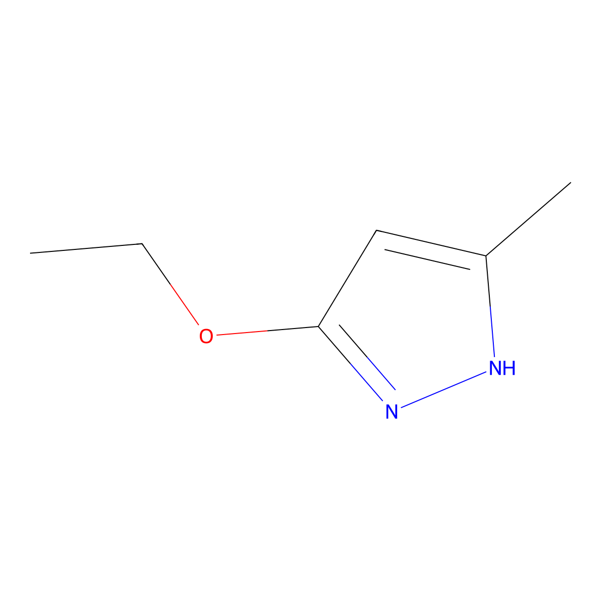 5-ethoxy-3-methyl-1H-pyrazole molecular structure, CAS 3201-21-6