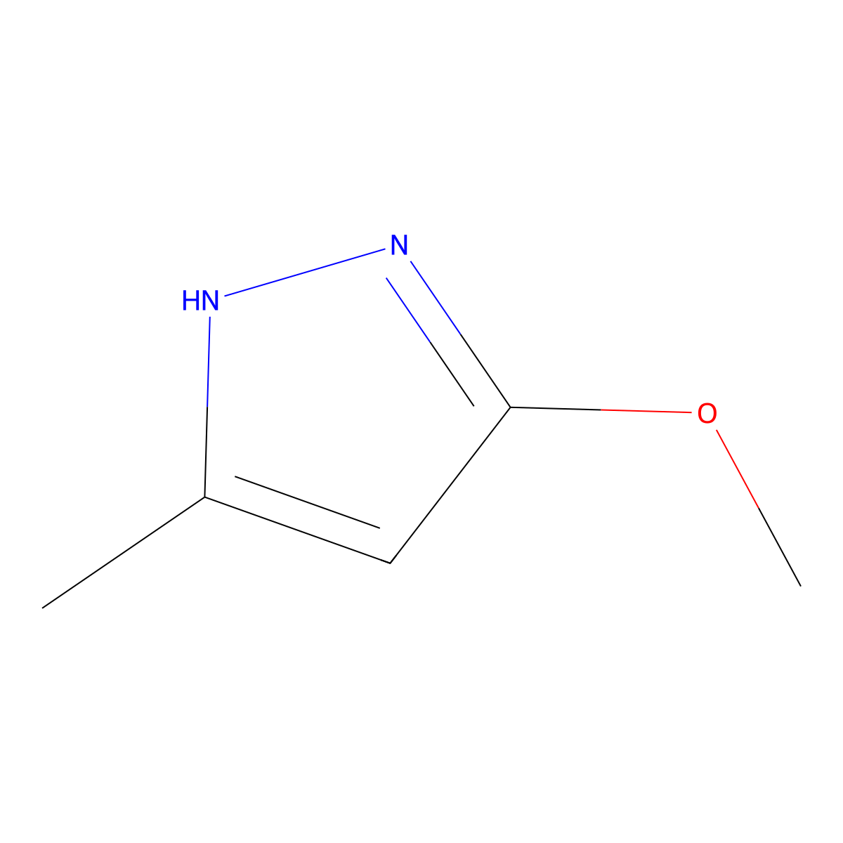 3-Methoxy-5-methyl-1H-pyrazole molecular structure, CAS 3201-22-7