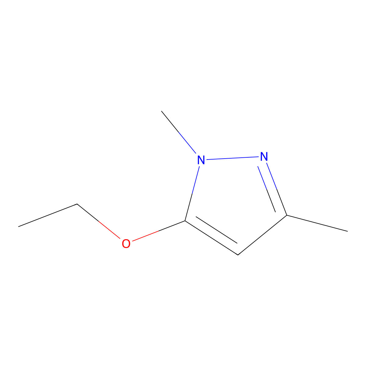 5-Ethoxy-1,3-dimethyl-1H-pyrazole molecular structure, CAS 3201-23-8