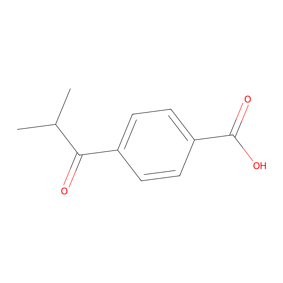 4-Isobutyrylbenzoic acid molecular structure, CAS 32018-30-7