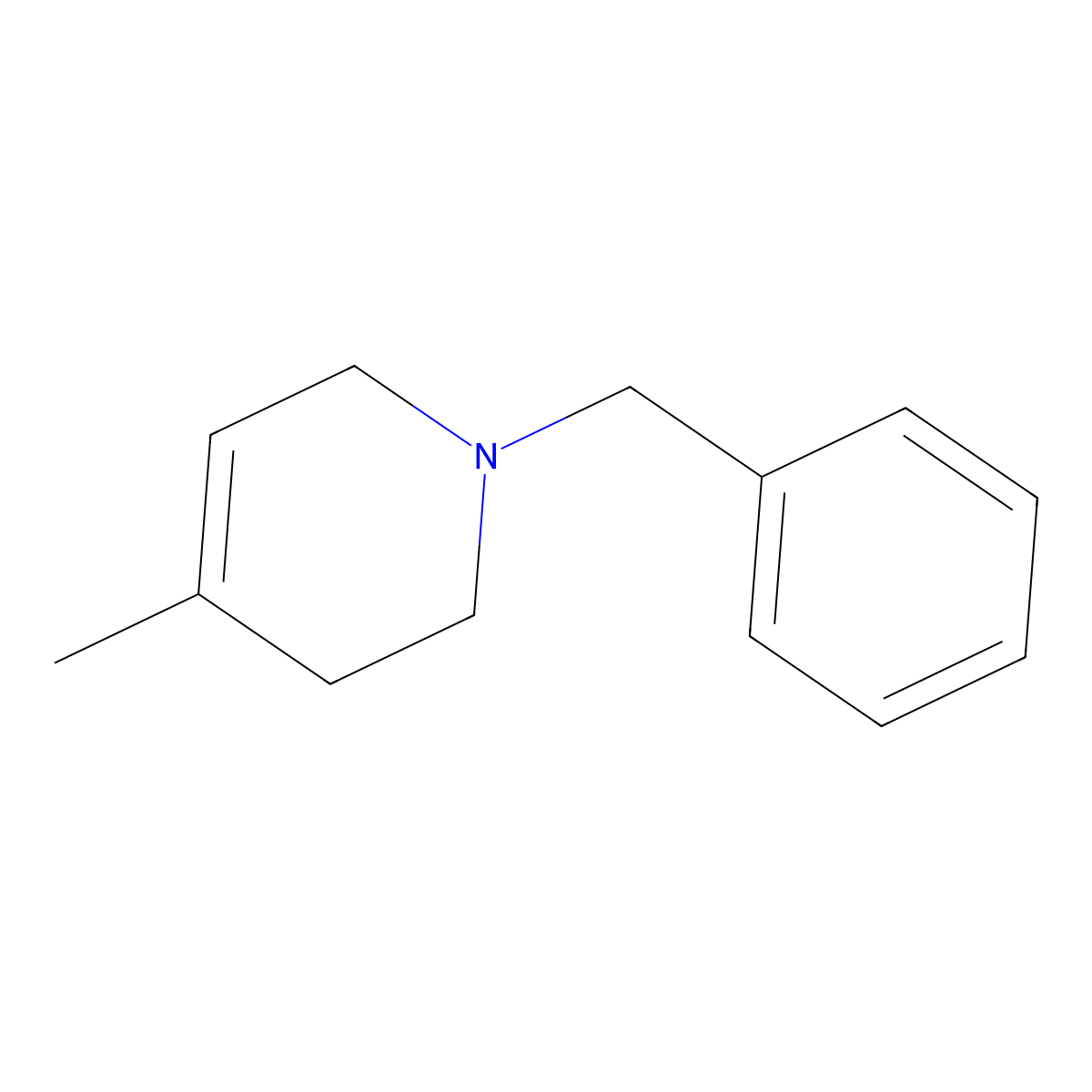 1-Benzyl-4-methyl-1,2,3,6-tetrahydropyridine molecular structure, CAS 32018-56-7