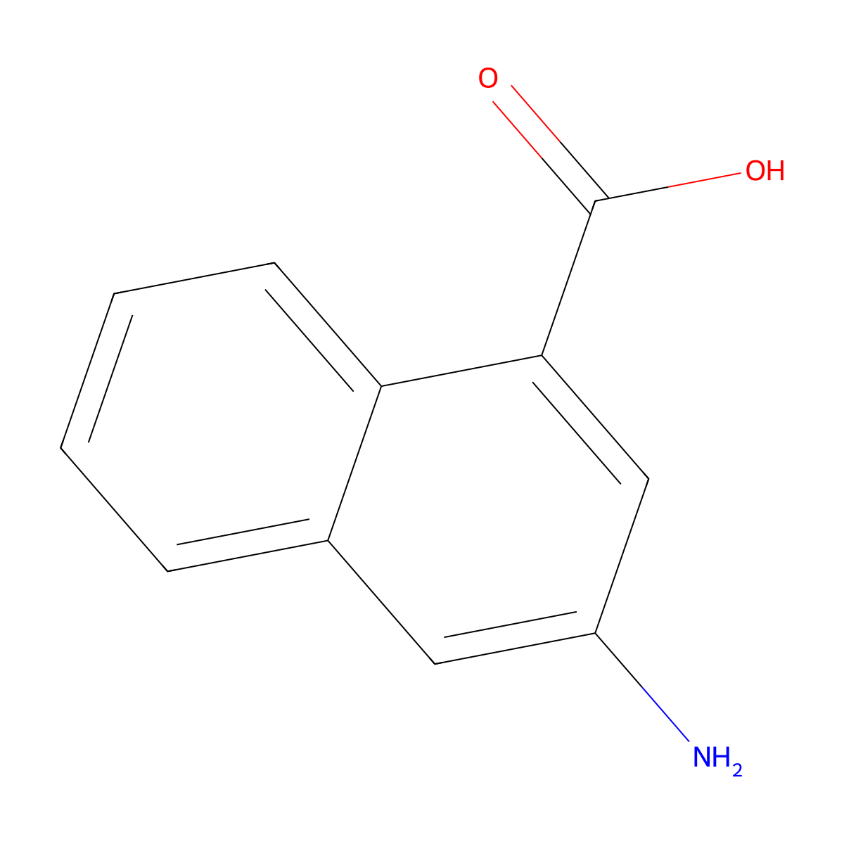 3-aminonaphthalene-1-carboxylic Acid molecular structure, CAS 32018-86-3