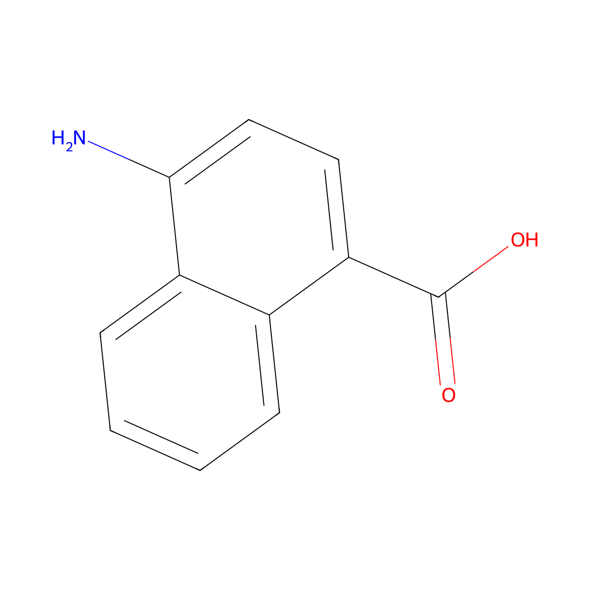 4-Amino-1-naphthoic acid molecular structure, CAS 32018-87-4
