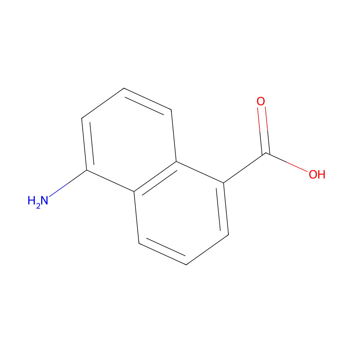 5-Amino-1-naphthoic acid molecular structure, CAS 32018-88-5