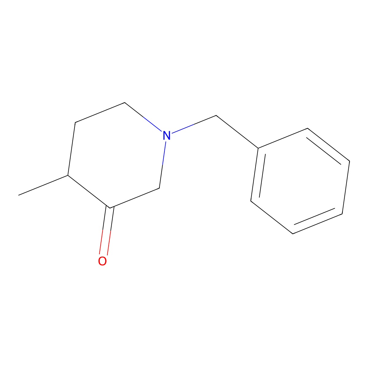 1-Benzyl-4-methylpiperidin-3-one molecular structure, CAS 32018-96-5