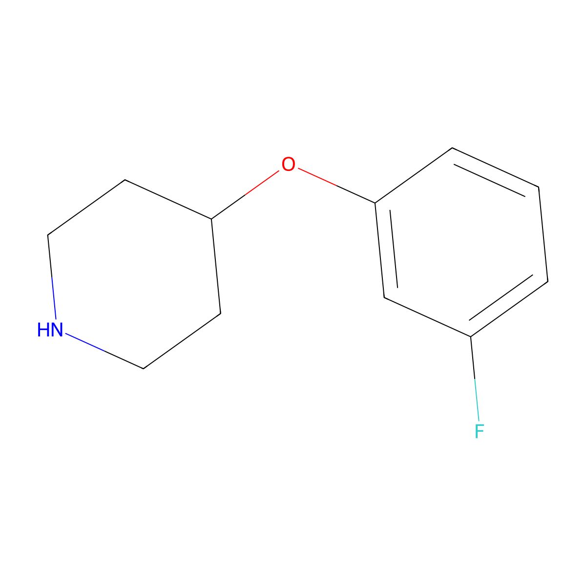 4-(3-Fluorophenoxy)piperidine molecular structure, CAS 3202-35-5