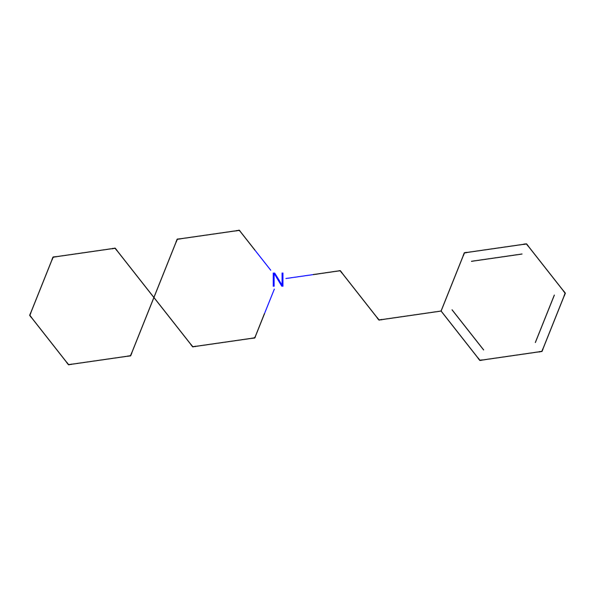 3-(2-Phenylethyl)-3-azaspiro[5.5]undecane molecular structure, CAS 3202-38-8