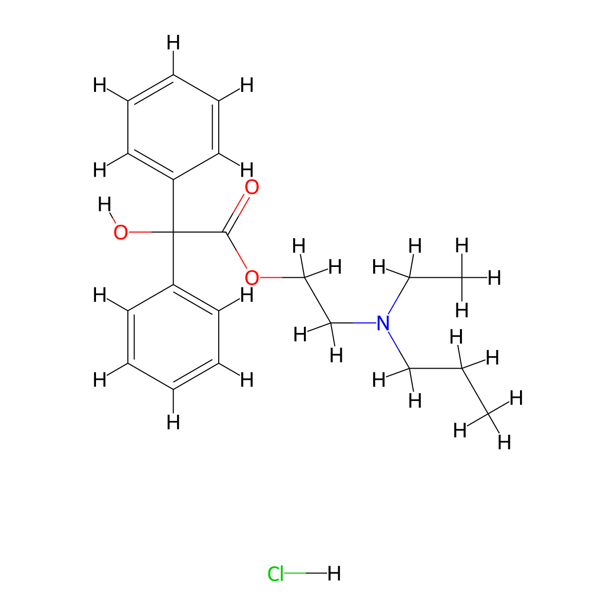 Benapryzine Hydrochloride molecular structure, CAS 3202-55-9